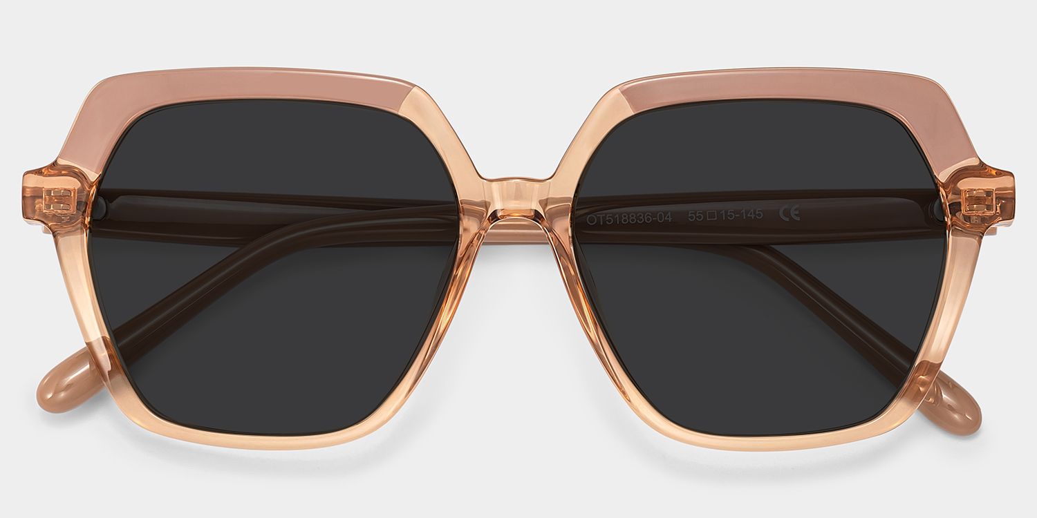 Norah Beige Geometric Sunglasses to Frame Your Face | ZEELOOL1