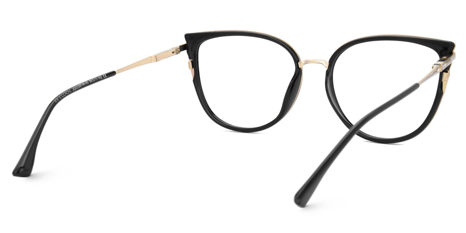 Estrada Cateye Black Eyeglasses with Mixed Materials -Zeelool3