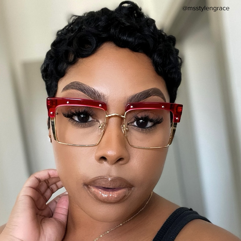 Kiana Square Bright-Pink Glasses