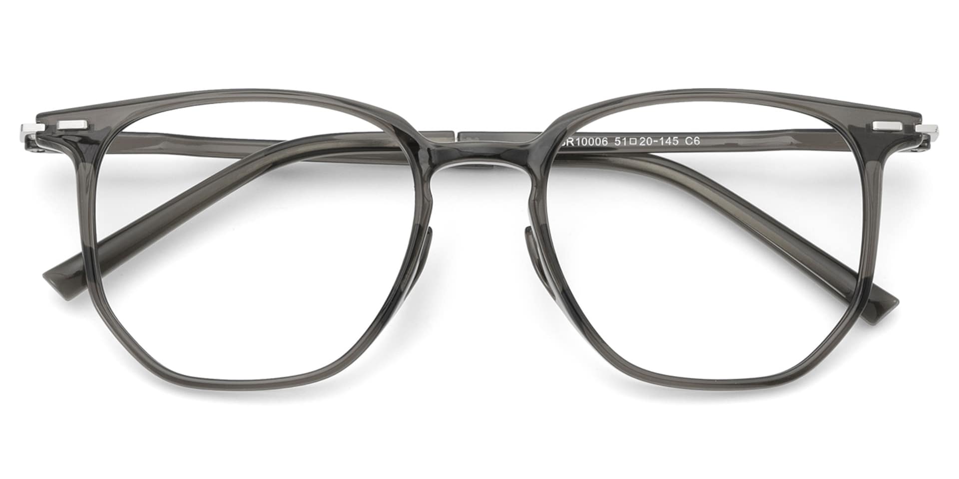 Geometric Gray Eyeglasses- Isla TR90 Frame Glasses2