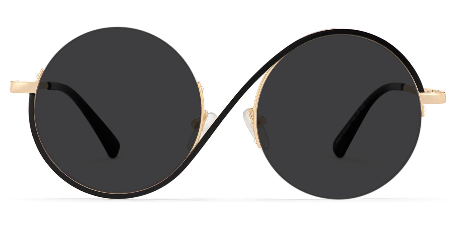Flozif Round Black Prescription Sunglasses | ZEELOOL
