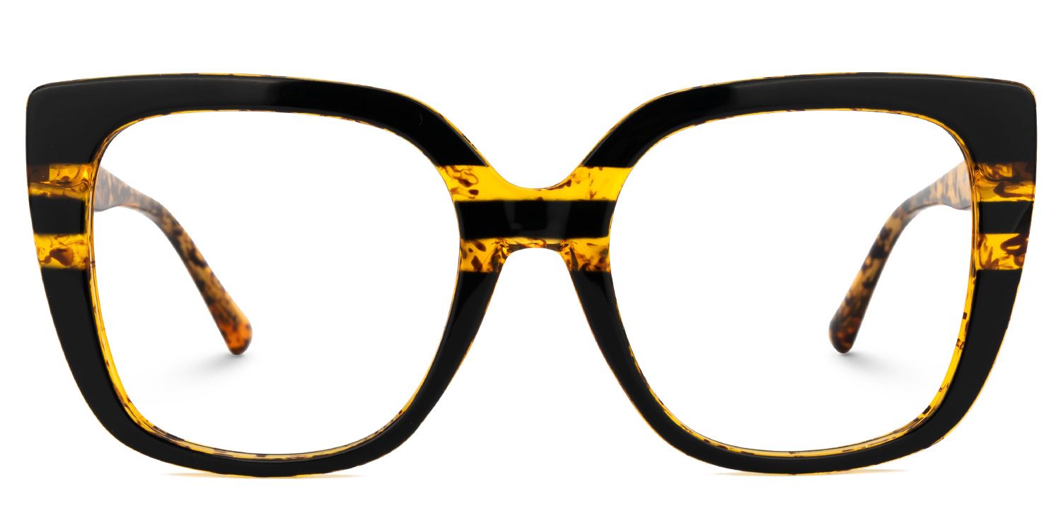 Brenda Square Tortoise Frame Glasses | Zeelool Optical0
