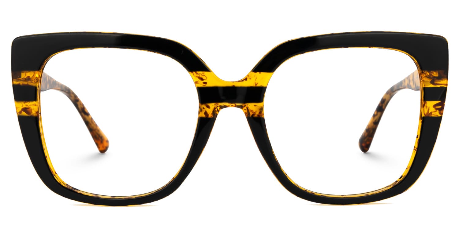 Brenda Square Tortoise Frame Glasses | Zeelool Optical0
