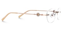 Keyla Oval Rose-Gold Glasses2