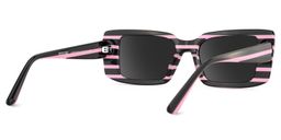 Gleam Rectangle Black Pink Sunglasses4