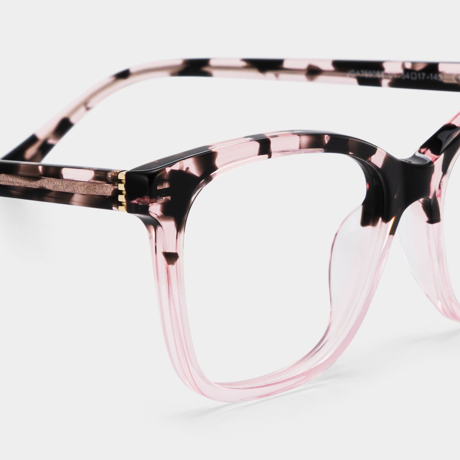 Bella Pink Petal Tortoise Rectangle Frame Glasses | ZEELOOL5