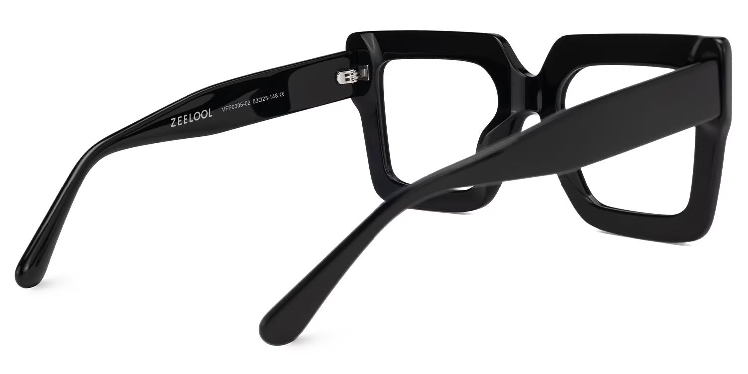 Brandon Square Black Frames and Prescription Glasses3