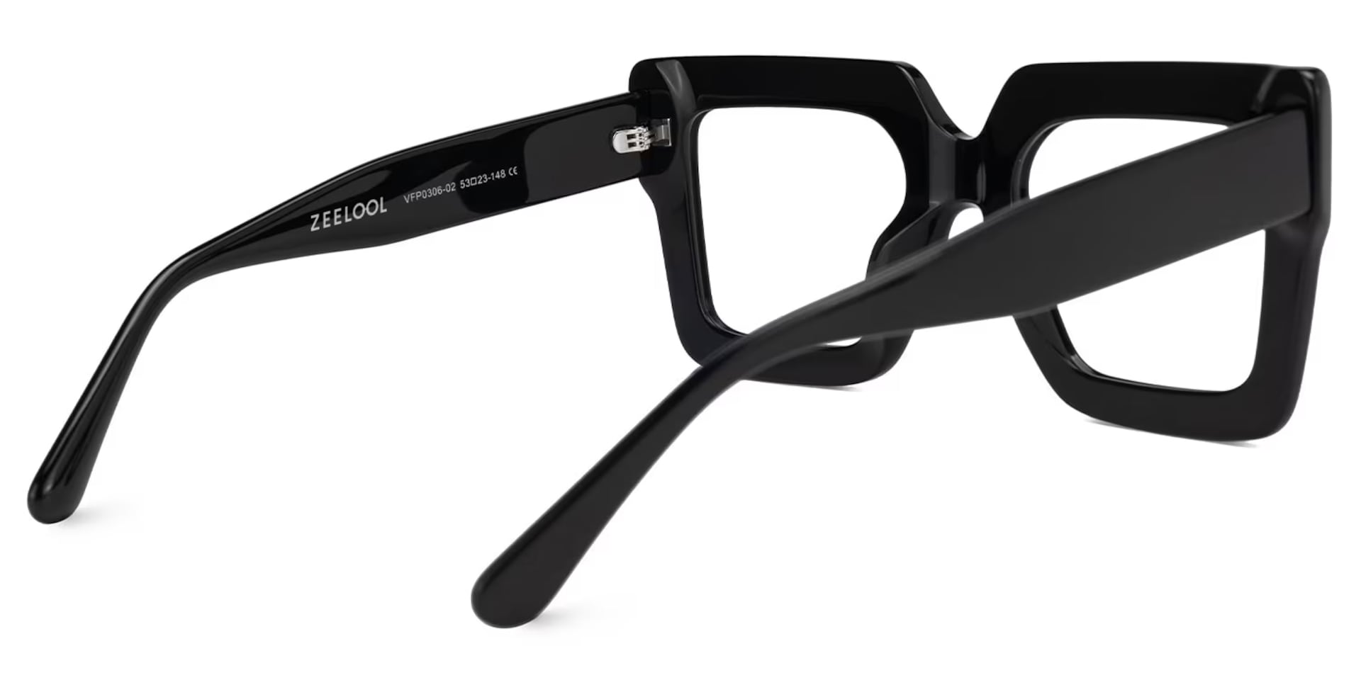 Brandon Square Black Frames and Prescription Glasses3