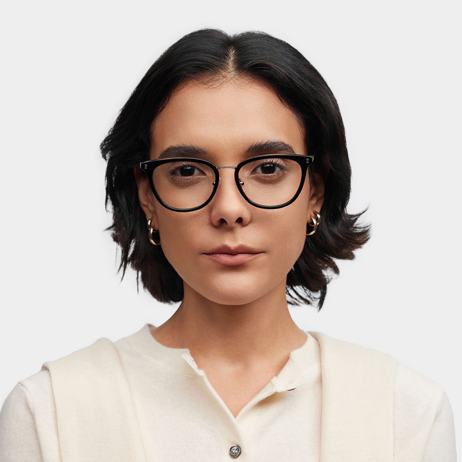 Caden Eyeglasses in Round Black Frame | Zeelool0