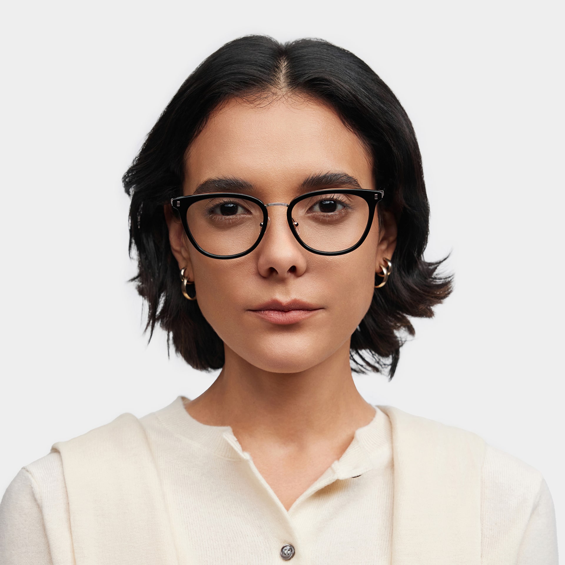 Caden Eyeglasses in Round Black Frame | Zeelool0