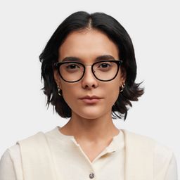 Caden Round Black Glasses0