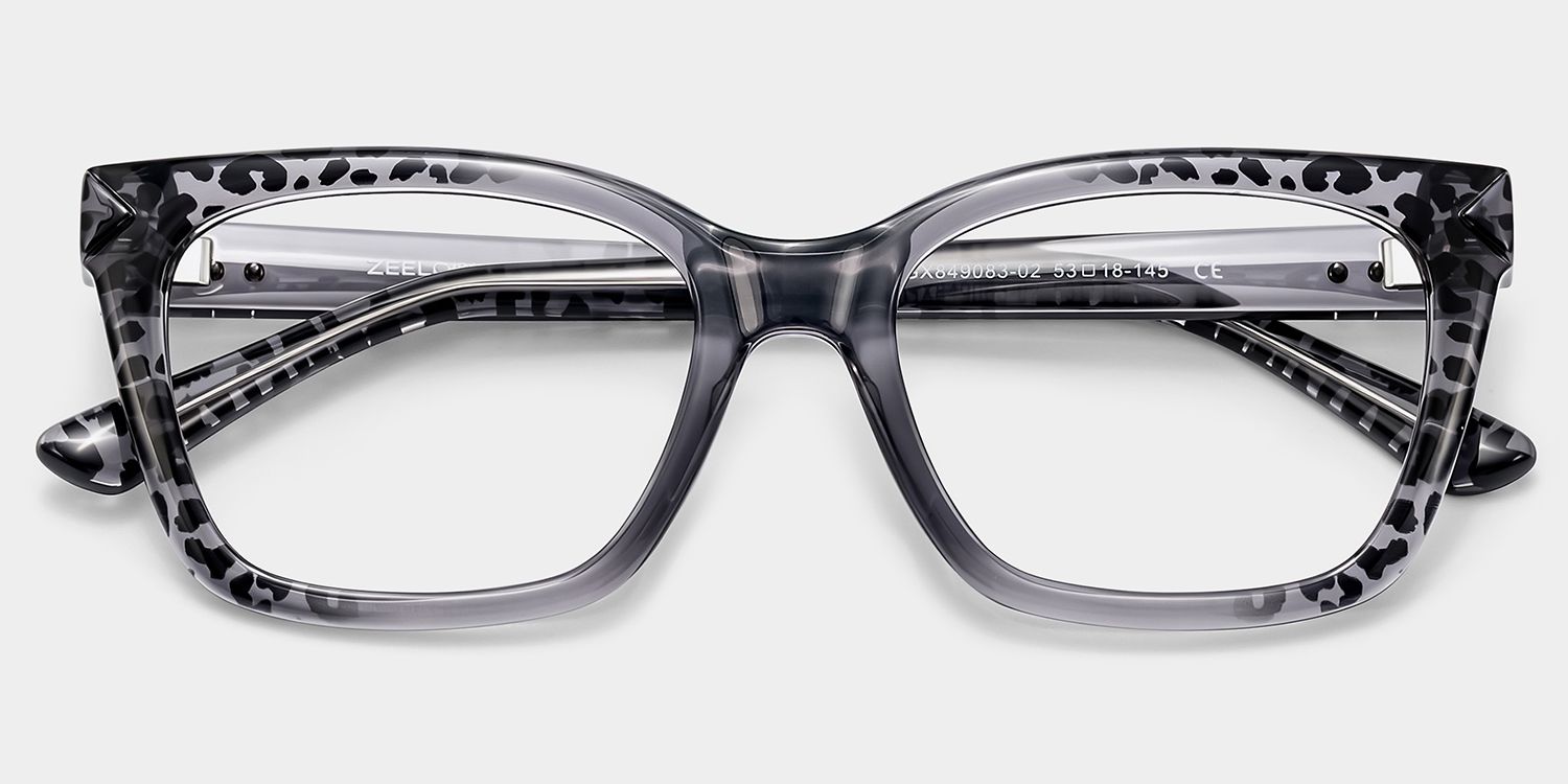 Victoria Gray Square Glasses | ZEELOOL2