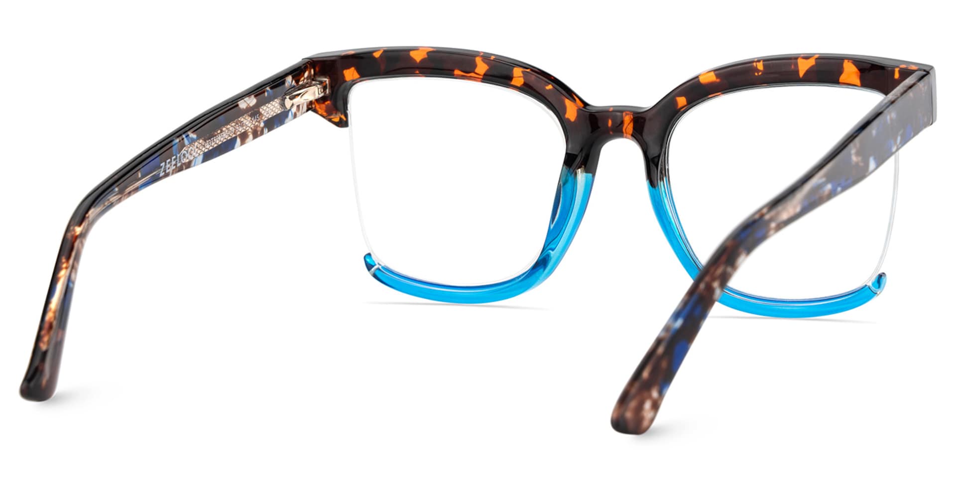 Cadogan Blue-tortoise Square Prescription Glasses | Zeelool5