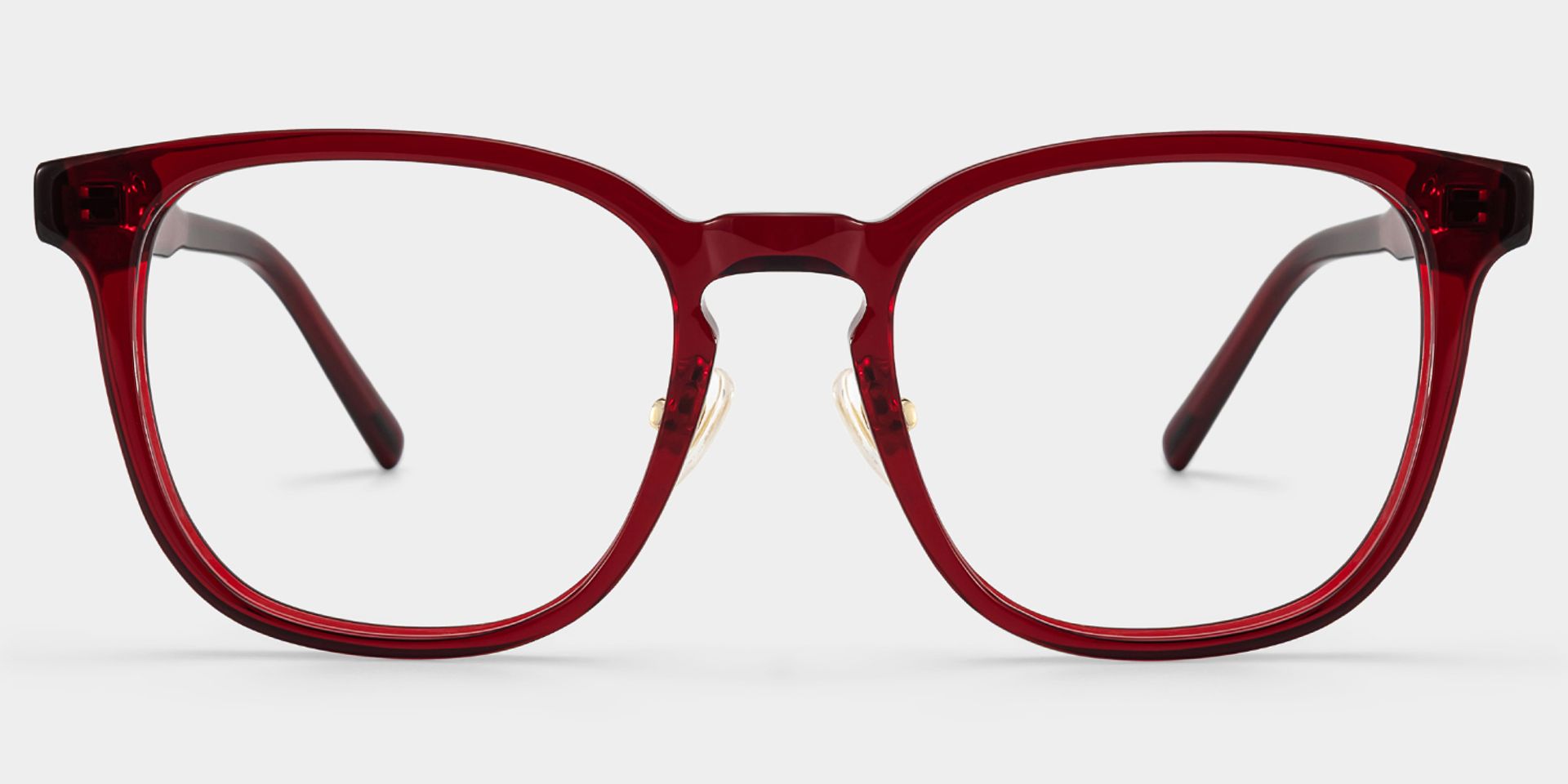 Hailey Red Frame Glasses with Square Frame Online | ZEELOOL1