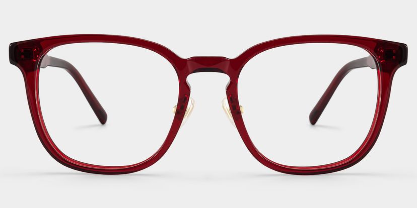Hailey Square Red Glasses