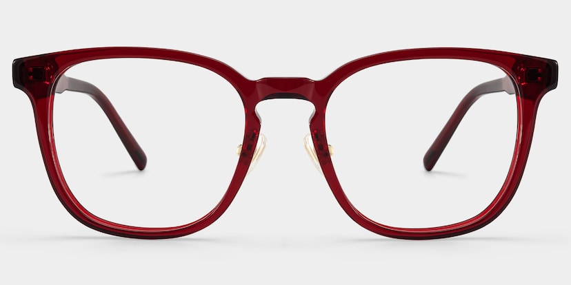 Hailey Square Red Glasses