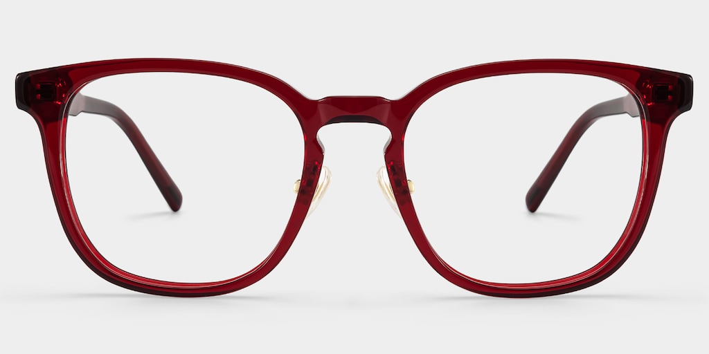 Hailey Square Red Glasses
