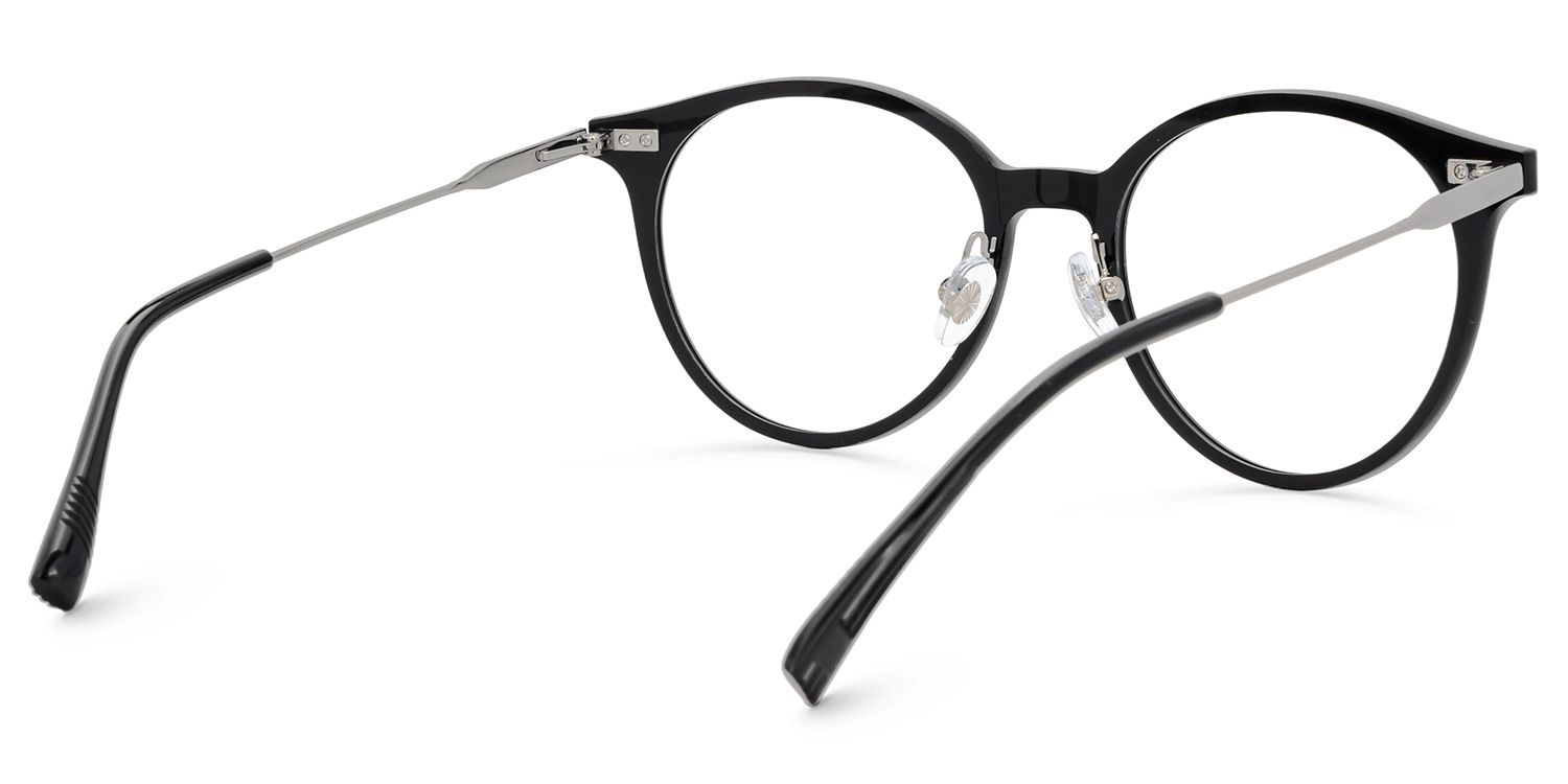 Black Round Narelle Eyeglasses with Full-Frame | Zeelool3