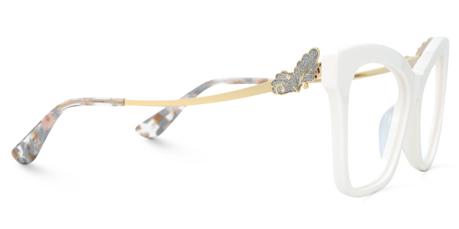 Elida Big White Glasses on sale | Zeelool3