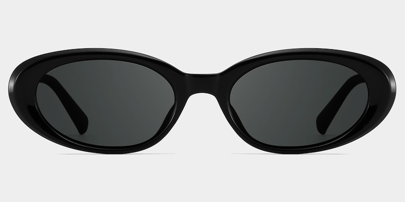 Zion Oval Black Polarized Sunglasses