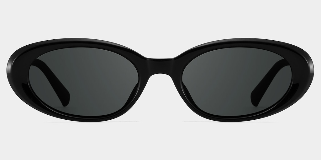 Zion Oval Black Polarized Sunglasses