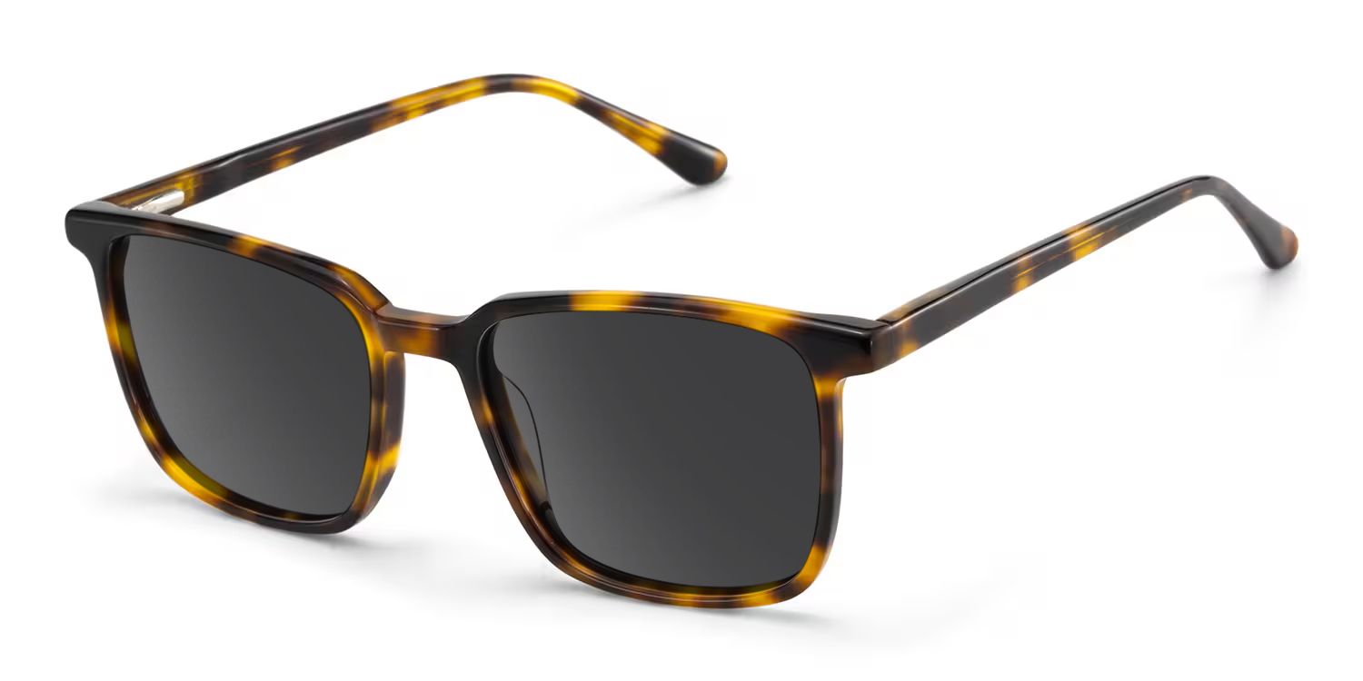 Aidan Tortoise Rectangle Polarized Sunglasses for Driving | ZEELOOL