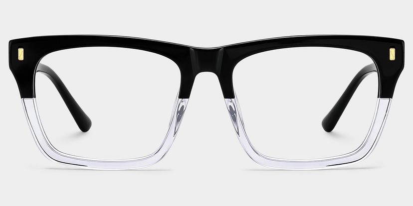 Brookins Black Clear Rectangle Glasses