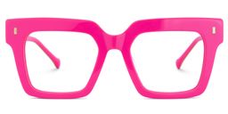 Gilberto Bright Pink Square Glasses1