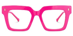Gilberto Square Bright Pink Glasses1