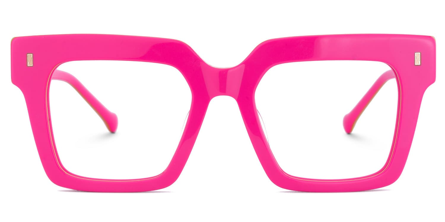 Gilberto Square Bright Pink Glasses