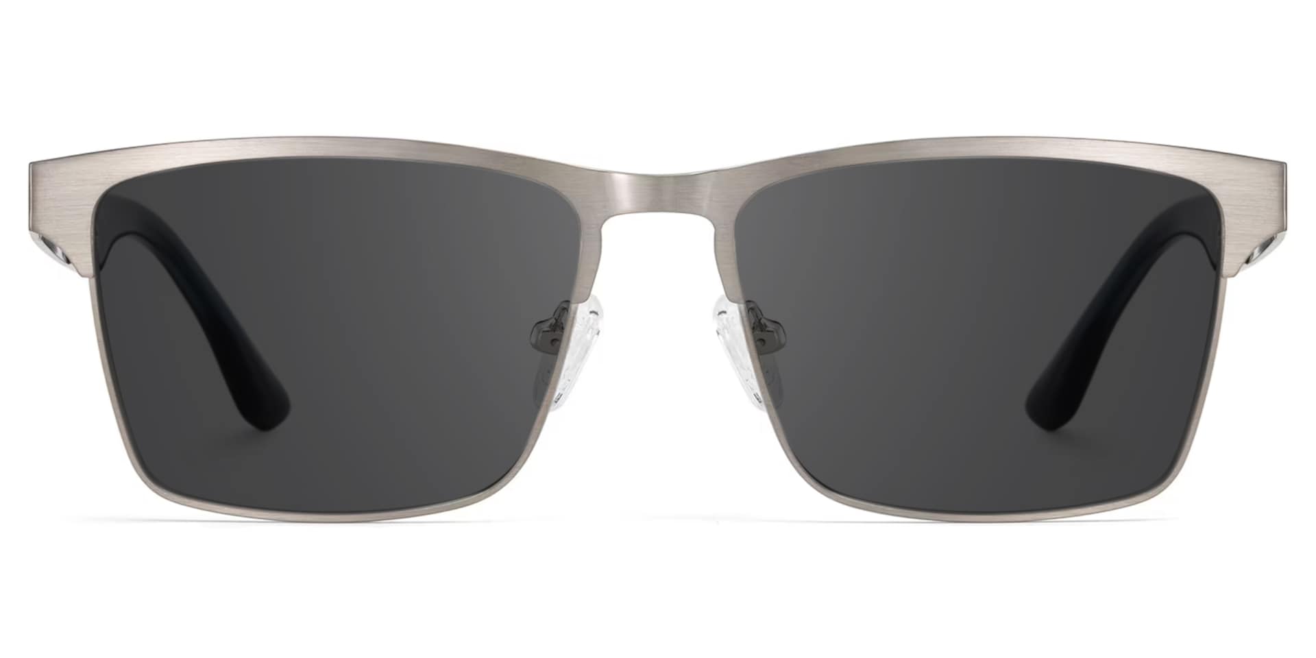 Jasper Eyeglasses in Browline Silver Frame | Zeelool0