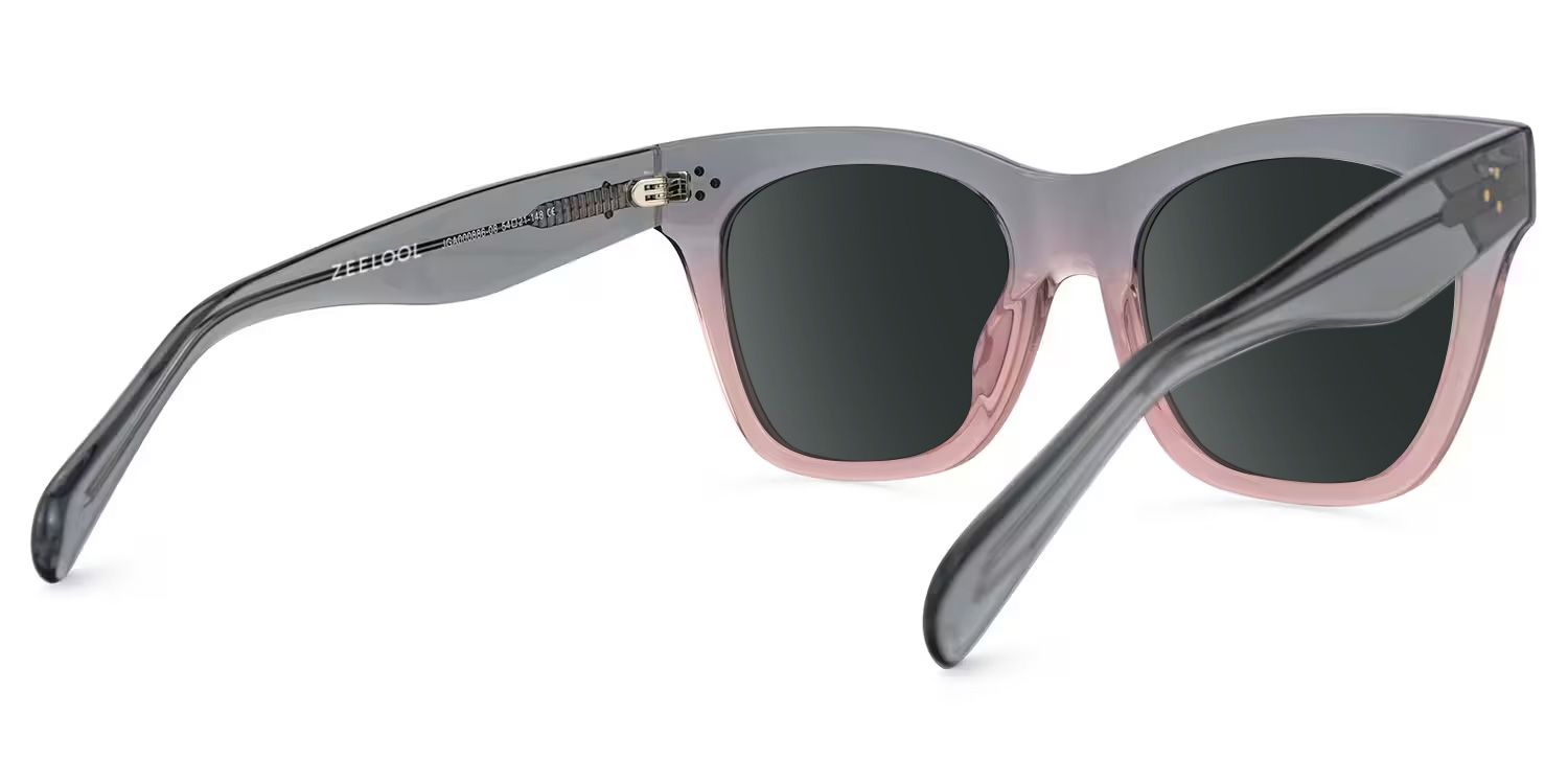 Tandy Rectangle Gray Sunglasses and Two-Tone Frames3