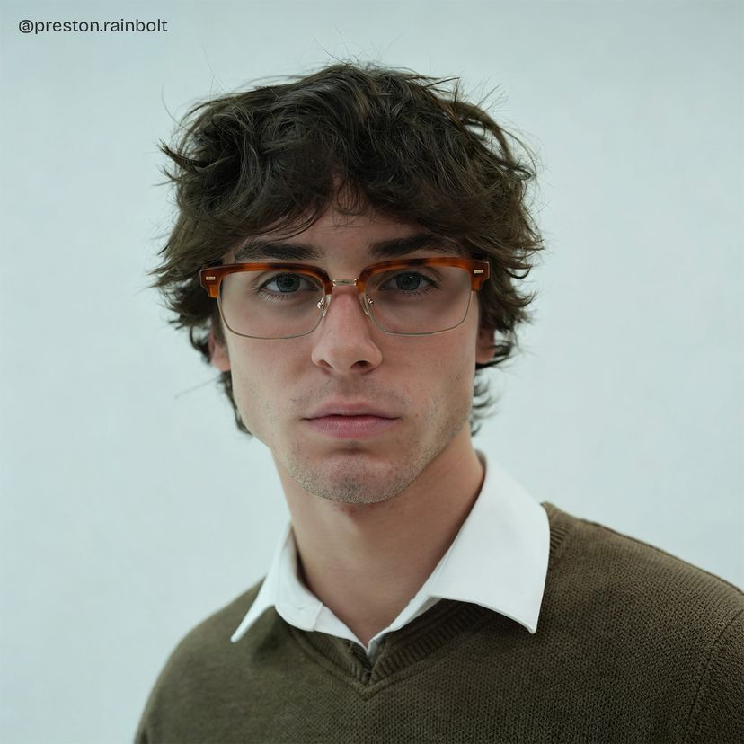 Eden Tortoise Browline Glasses