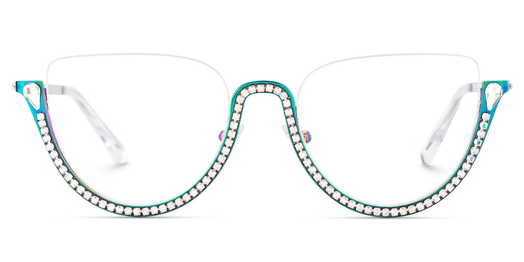 Sparkle Cateye Iridescent Glasses