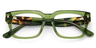 Fulford Rectangle Green Glasses1