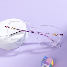 Joana Geometric Clear Glasses0