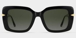 Neon Square Black Polarized Sunglasses2