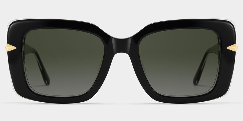 Neon Square Black Polarized Sunglasses