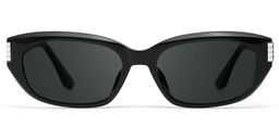 Riviera Geometric Black Sunglasses0