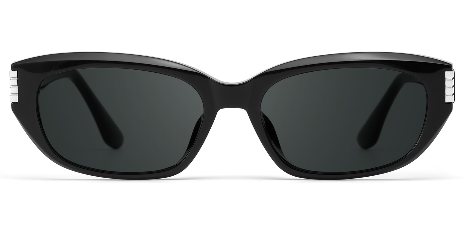 Riviera Geometric Black Sunglasses