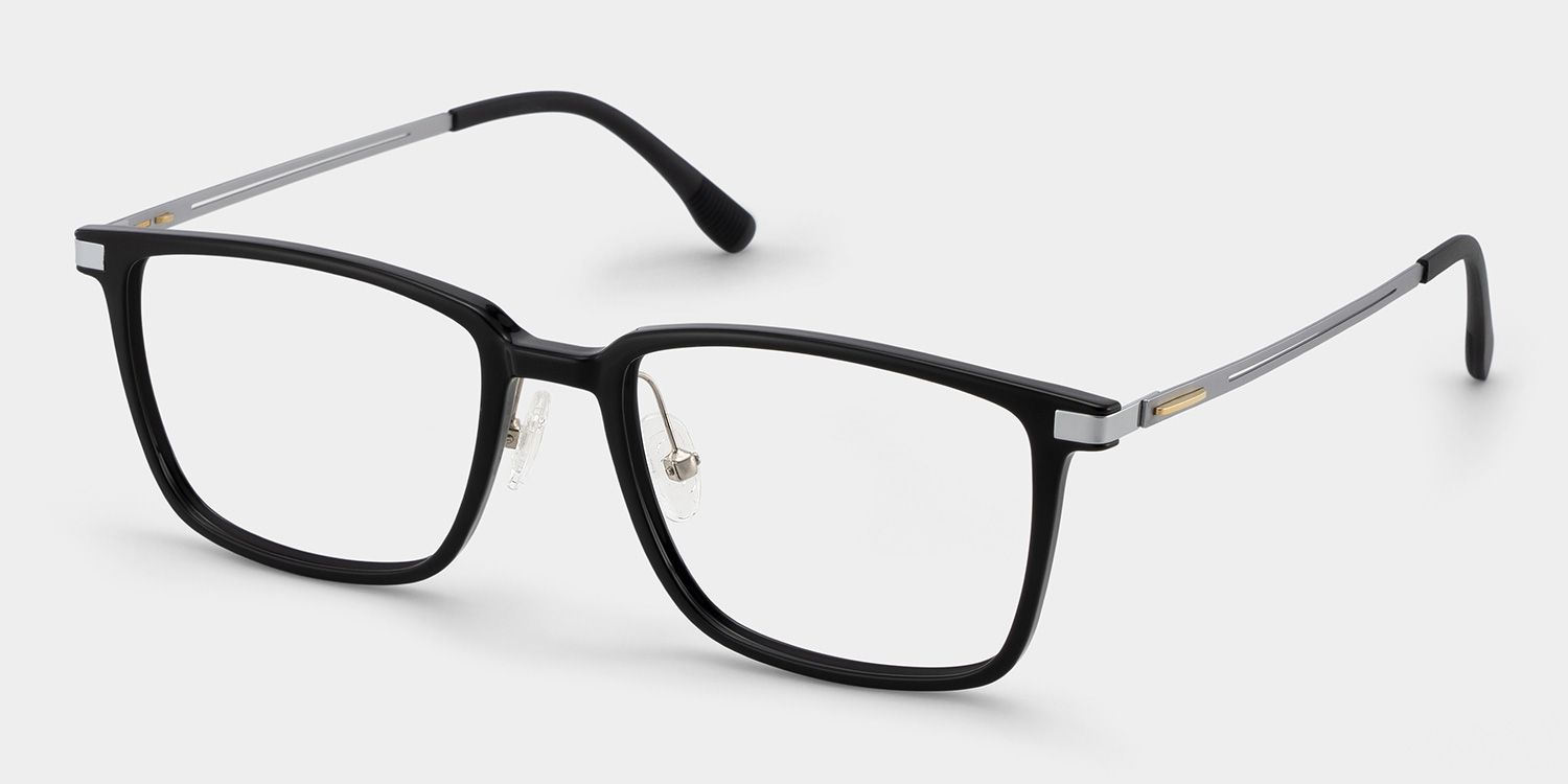 Black Ivonne Rectangle Frame Eyeglasses | Zeelool2