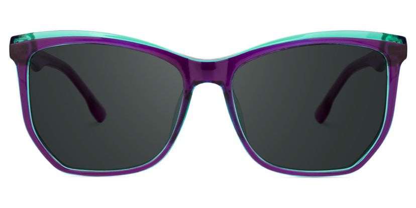 Libby Purple Geometric Sunglasses
