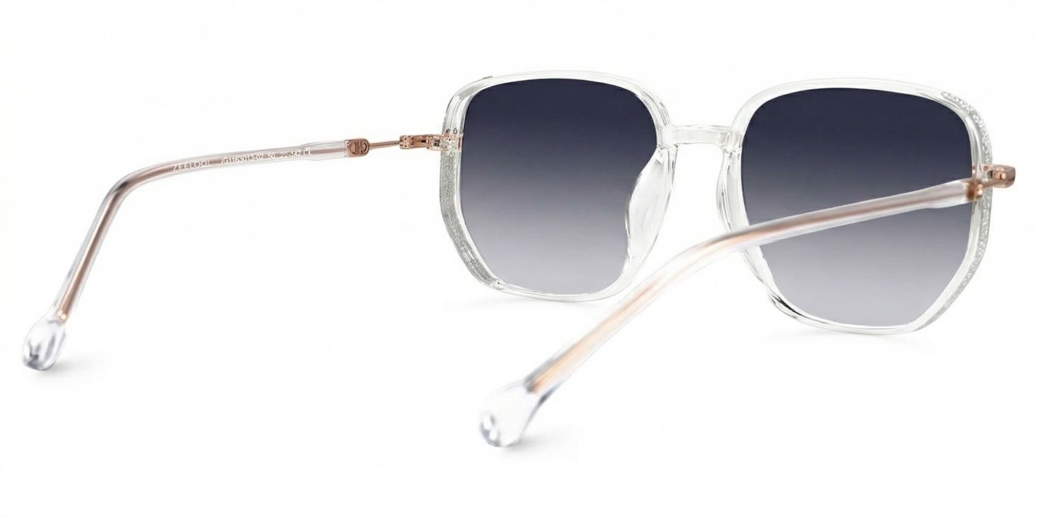 Joana Geometric Style Clear Frame Sunglasses | ZEELOOL3