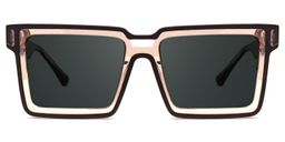 Milian Square Brown Glasses0