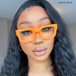 Glaucia Square Orange Glasses4