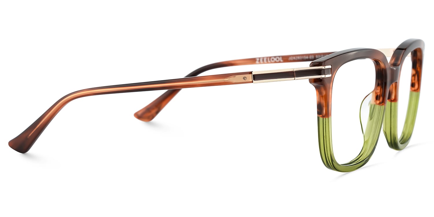 Kenny Square Brown Green Glasses4
