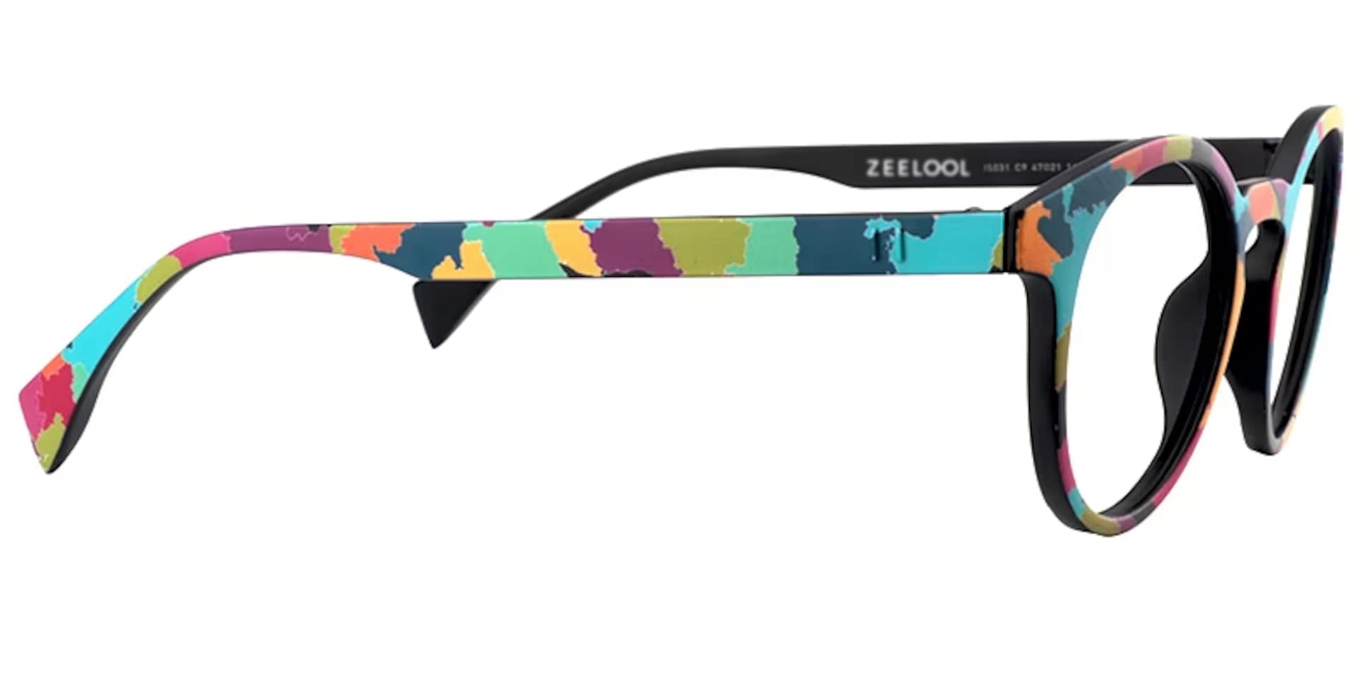 Street-Artist Round Colorful Funky Frame Glasses | Zeelool3