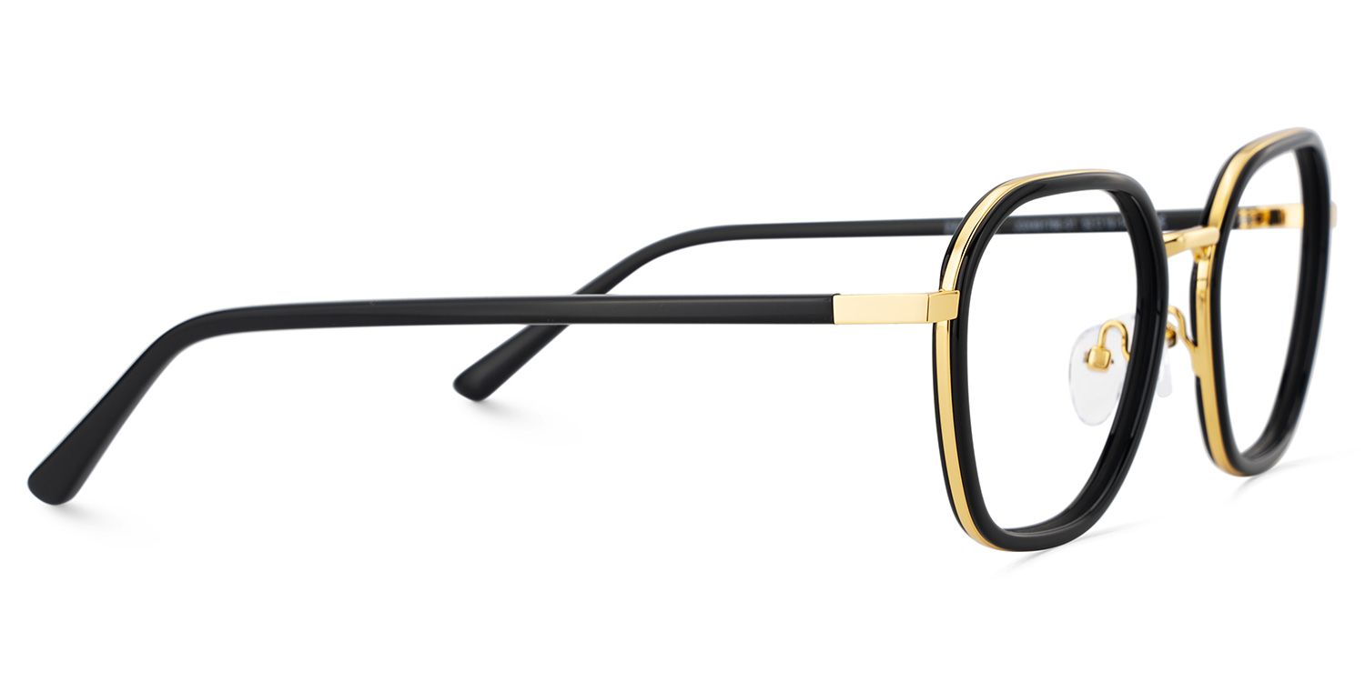 Mitchell Mixed Black Frame Glasses with Geometric Shape | Zeelool4