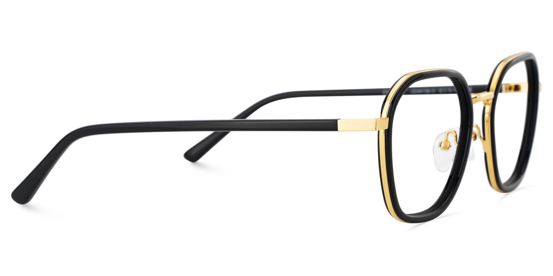 Mitchell Mixed Black Frame Glasses with Geometric Shape | Zeelool4