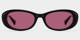 Catherine Black Oval Sunglasses0